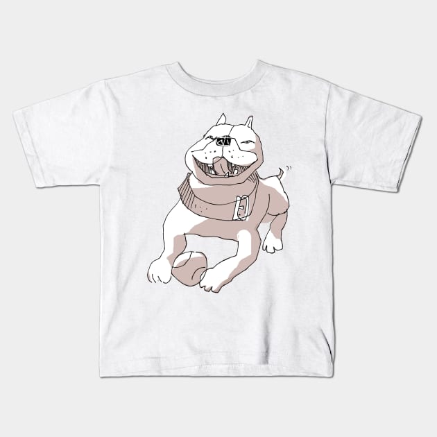 Happy staffie Kids T-Shirt by vectormutt